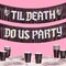 Til Death Do Us Party Fringe Banner - Black + Iridescent, 5 Ft